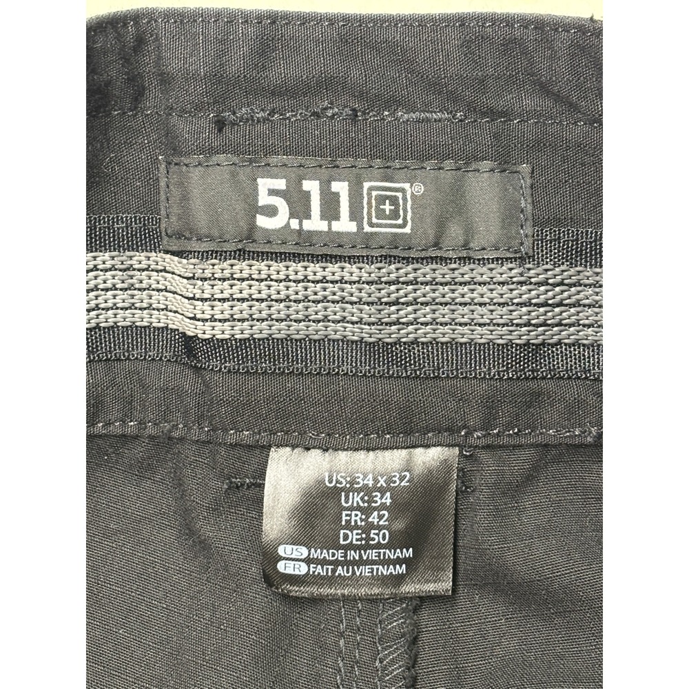 5.11® Men's Regular Fit TACLITE® EMS Ripstop Cargo Pant Black 34x32 - Picture 4 of 13